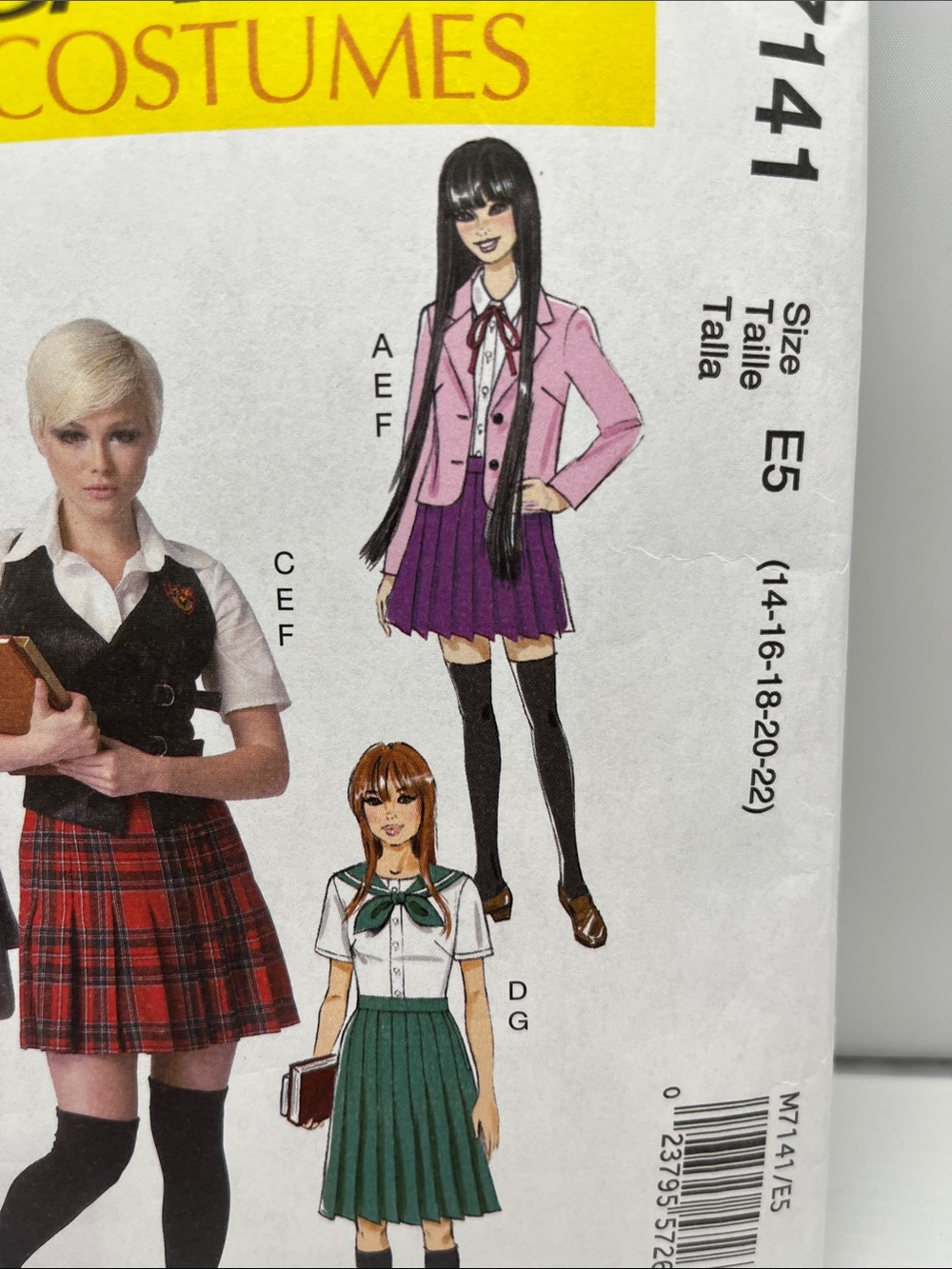 McCALL'S Women's School-Inspired Halloween Costume Pattern - Multi Color Options - Picture 2 of 4